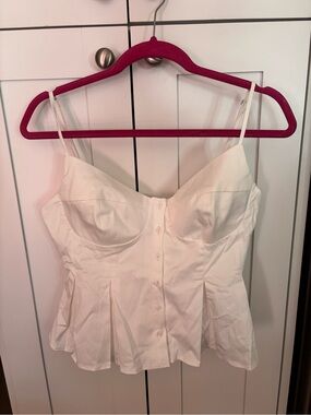 Zara Pleated Peplum Bustier - L